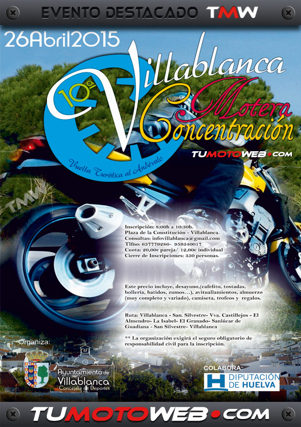 X Vuelta Turística al Andévalo en Moto 2015