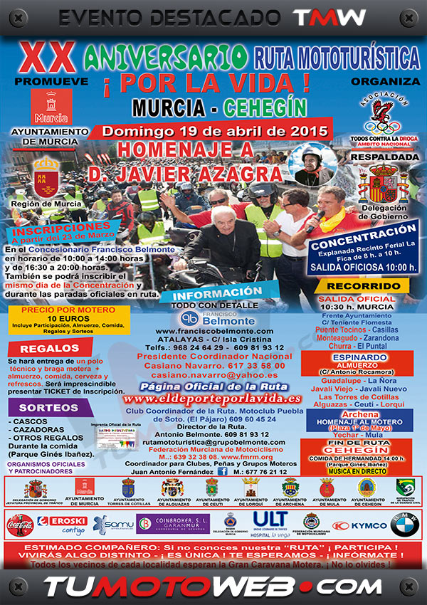 XX Ruta Mototurística Por La Vida 2015
