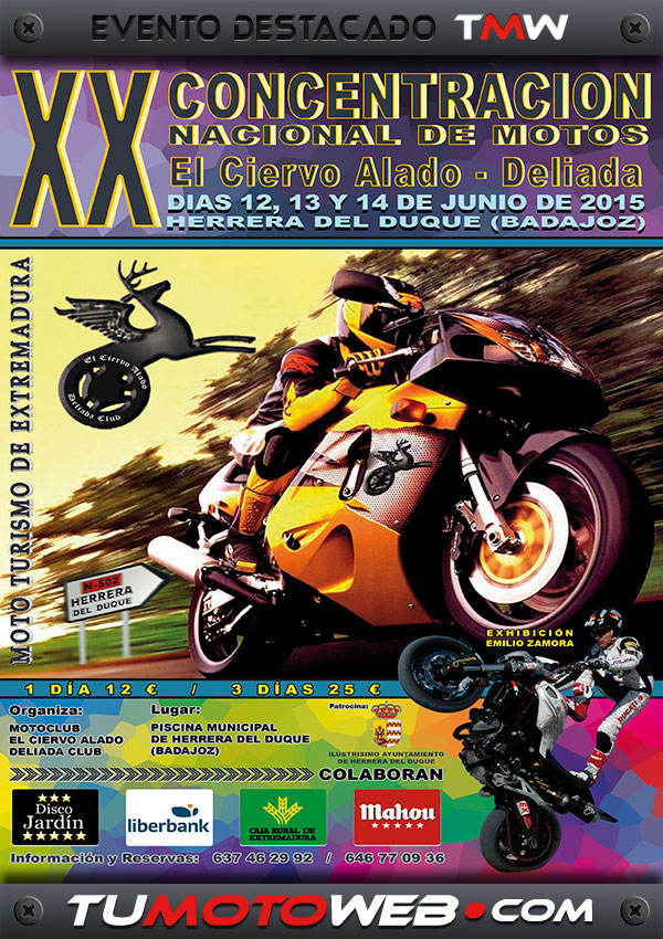 XX Concentración Nacional de Motos El Ciervo Alado – Deliada 2015