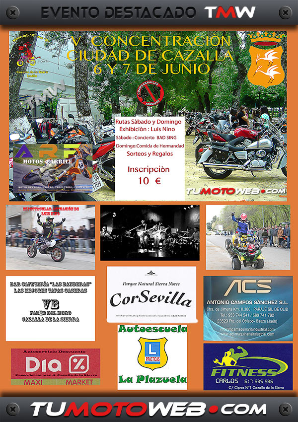 V Concentración Motera Ciudad de Cazalla 2015