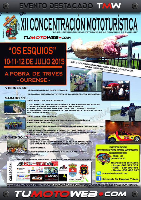 XII Concentración Mototurística Os Esquios 2015