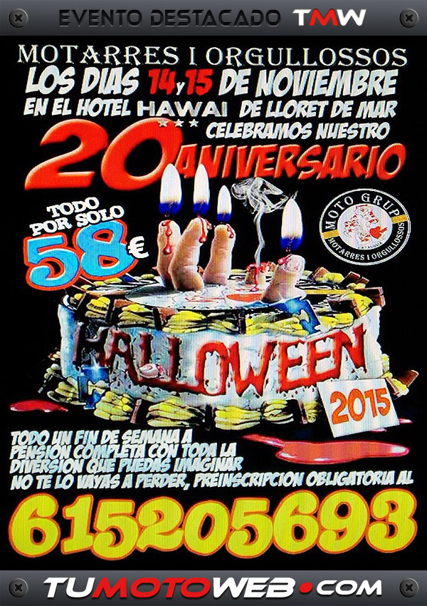 XX Aniversario Motarres i Orgullossos – Fiesta Noche de Halloween 2015