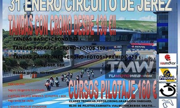 Rodada Tandas Libres y Cursos de Pilotaje Circuito de Jerez - Enero 2016