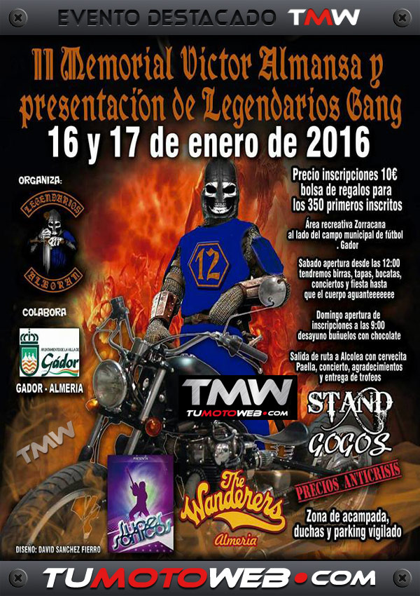 II Memorial Víctor Almansa 2016 y Presentación Legendarios Gang