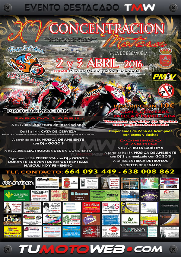 XV Concentración Motera Villa de Escañuela 2016