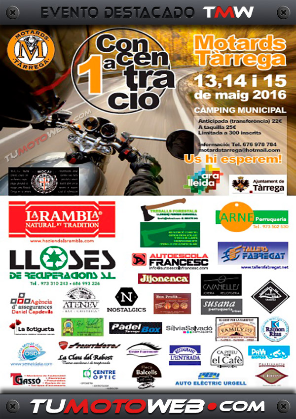 I Concentración Motards Tárrega 2016