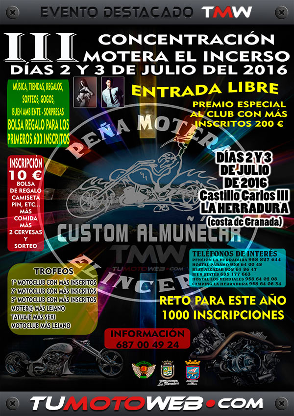 III Concentración Motera El Incerso 2016