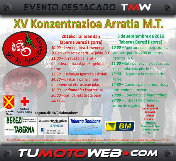 XV Concentración Arratia M.T. 2016