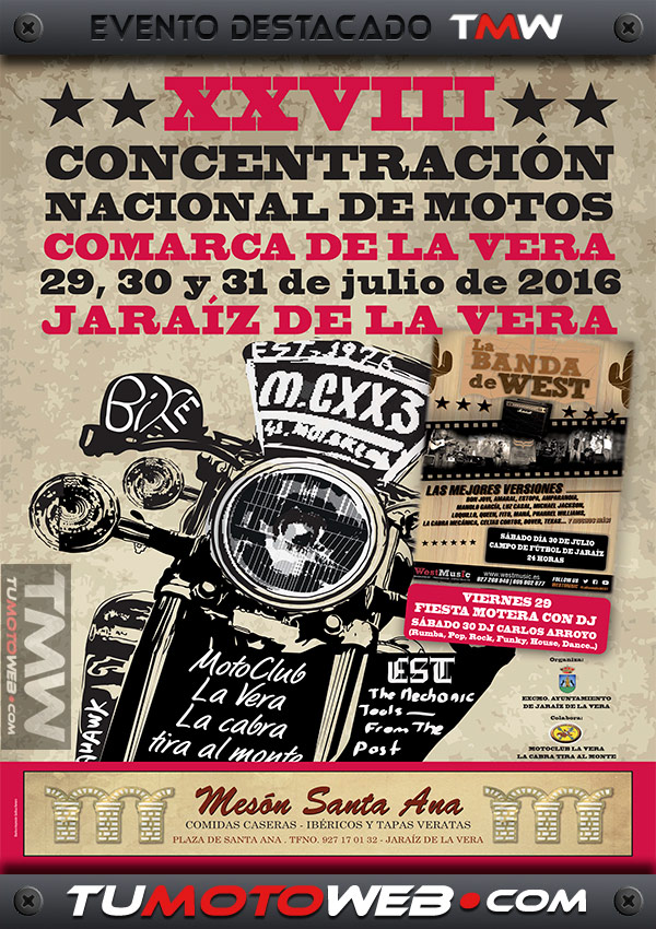 XXVIII Concentración Nacional Motera Comarca de La Vera 2016