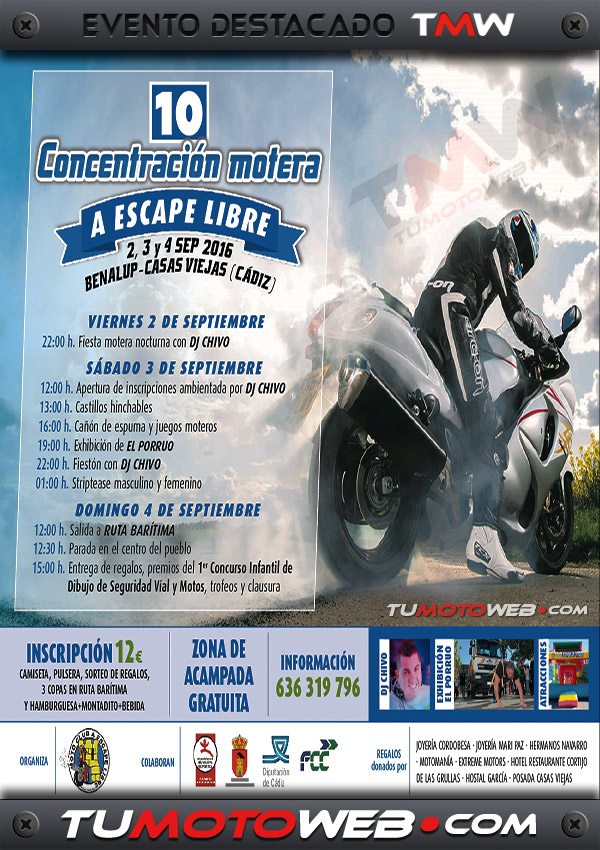 X Concentración Motera A Escape Libre 2016