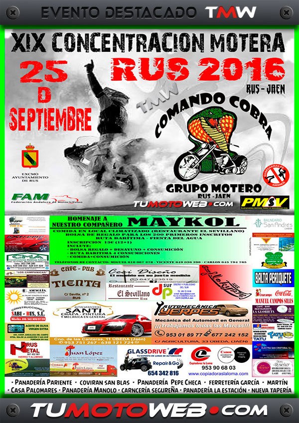 XIX Concentración Motera Rus 2016