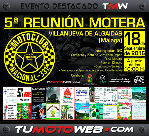 V Reunión Motera Villanueva de Algaidas 2016