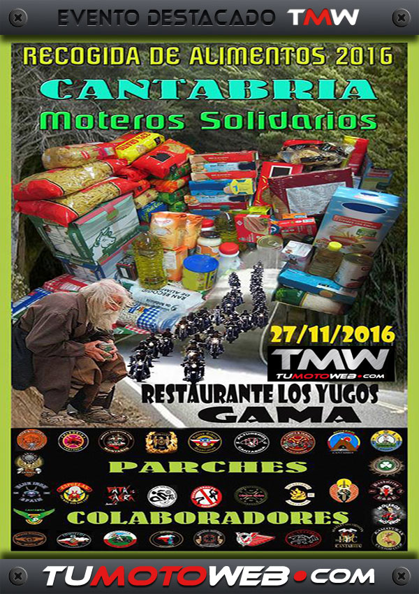 Moteros Solidarios Cantabria Recogida de Alimentos 2016