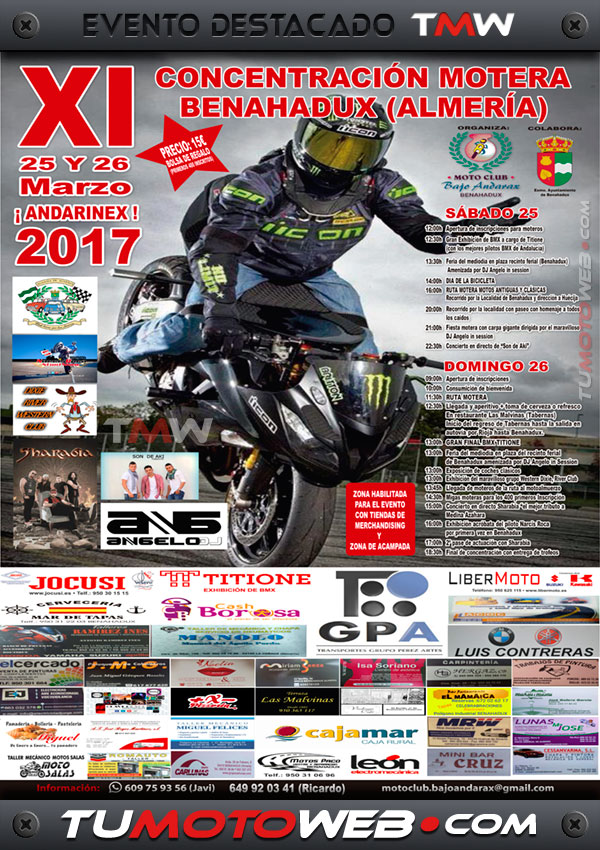 XI Concentración Motera Benahadux ANDARINEX 2017
