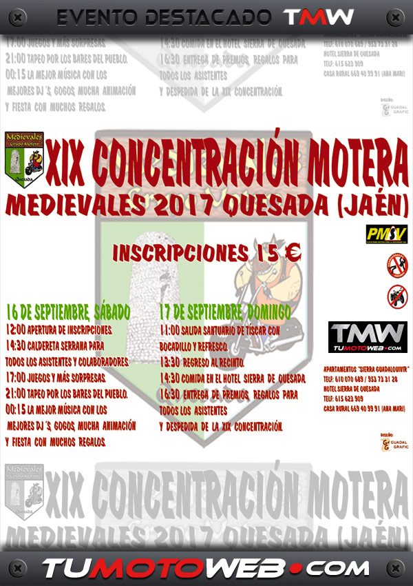 XIX Concentración Motera Medievales 2017