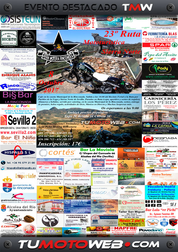 XXIII Ruta Mototurística Sierra Norte 2017