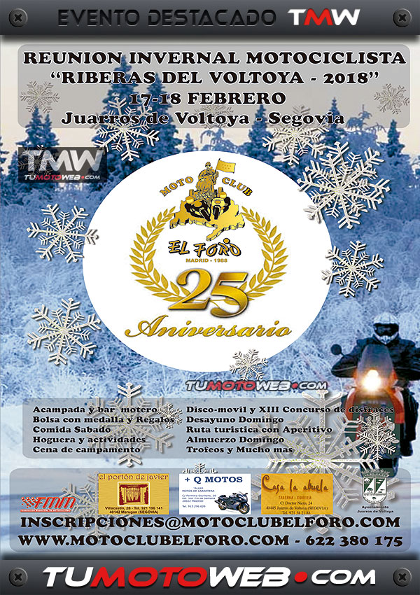 XXV Reunión Invernal Motociclista Riberas del Voltoya 2018
