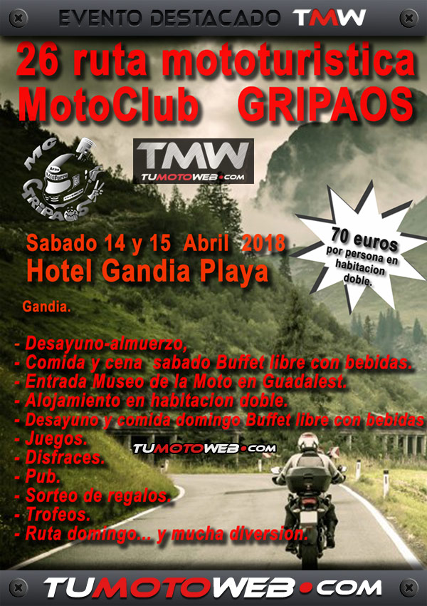 XXVI Ruta Mototurística MotoClub Gripaos 2018