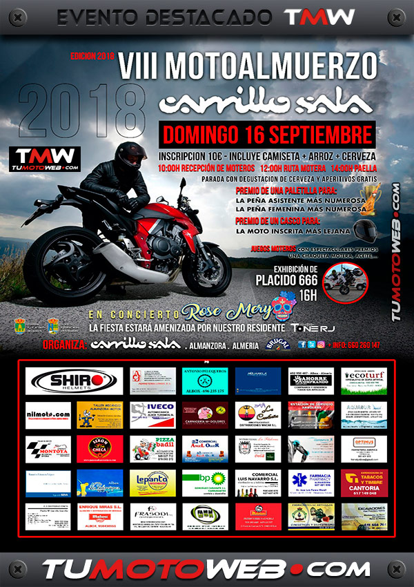 VIII Motoalmuerzo Carrillo Sala 2018