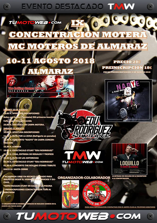 IX Concentración Moteros de Almaraz 2018