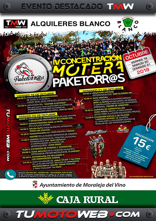 IV Concentración Motera Paketorr@s 2018