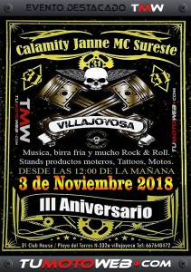 III Aniversario Calamity Janne MC Sureste 2018