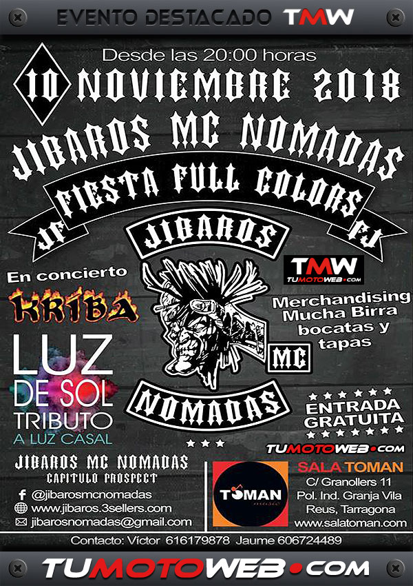 Fiesta Full Colors Jíbaros MC Nómadas 2018