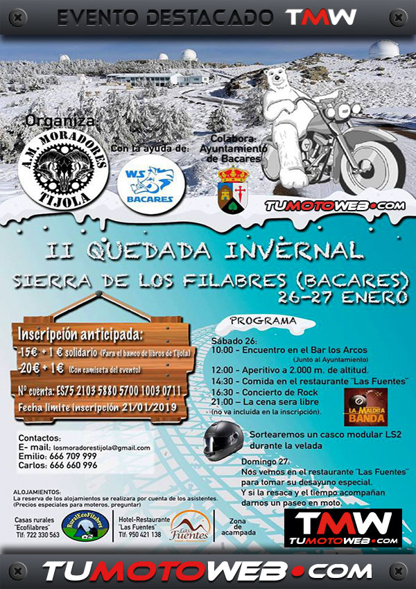II Quedada Motera Invernal Sierra de Los Filabres (Bacares) 2019