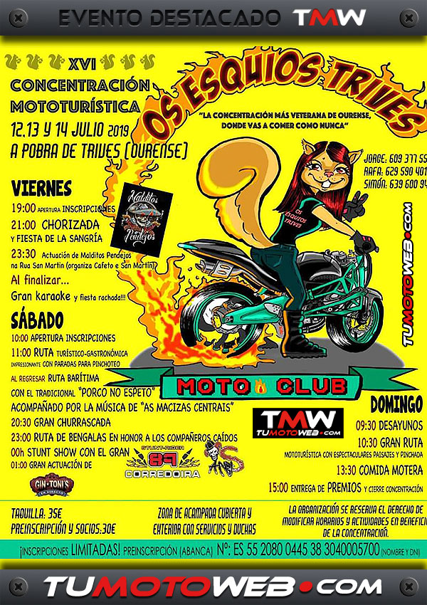XVI Concentración Mototurística Os Esquios 2019
