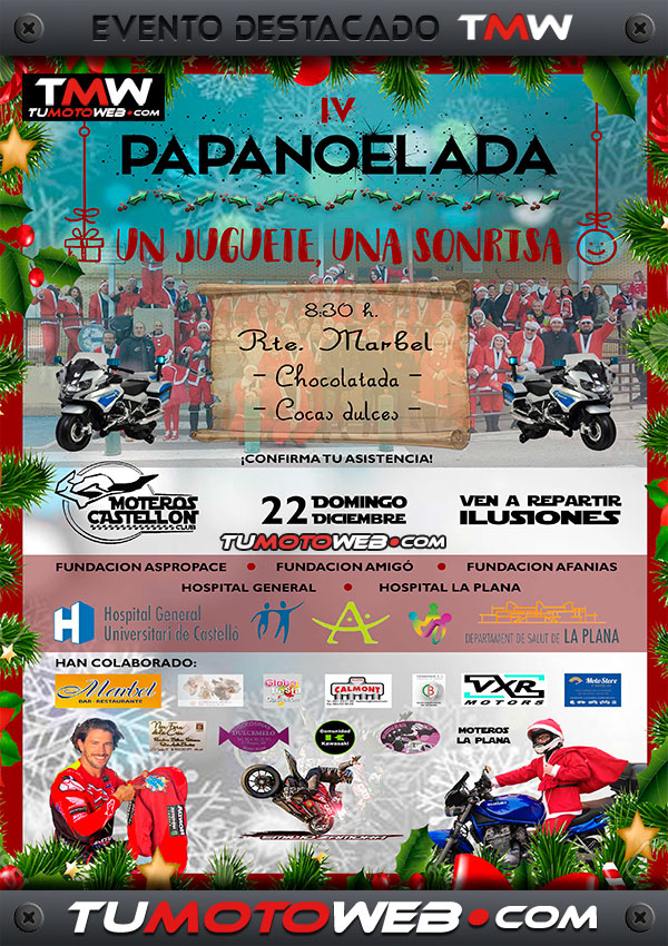 IV Papanoelada Motera Solidaria Moteros Castellón Club 2019