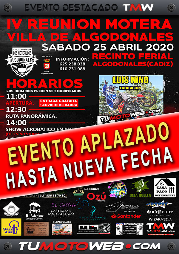 EVENTO APLAZADO | IV Reunión Motera Villa de Algodonales 2020