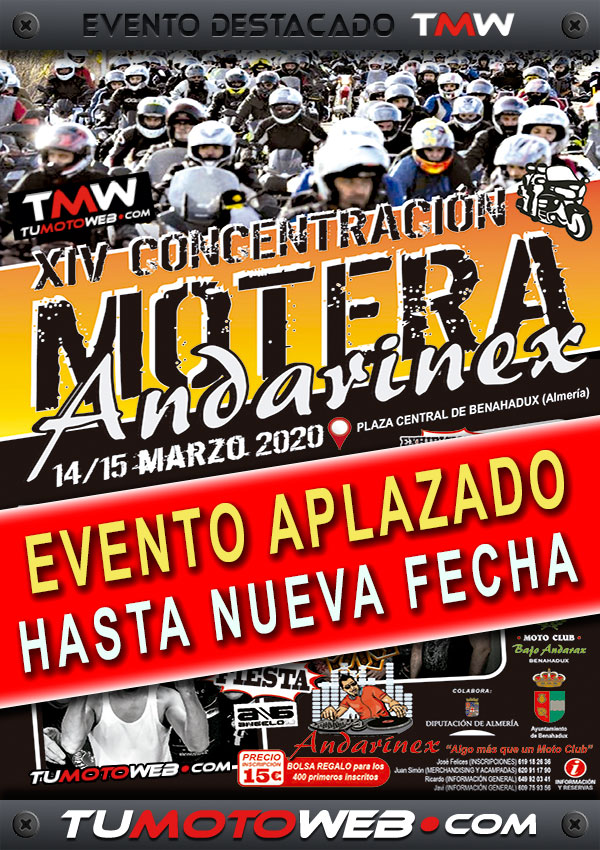 EVENTO APLAZADO | XIV Concentración Motera ANDARINEX 2020