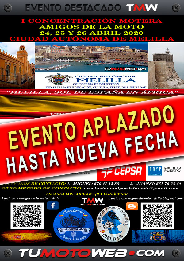 EVENTO APLAZADO | I Concentración Motera Amigos de La Moto Ciudad de Melilla 2020