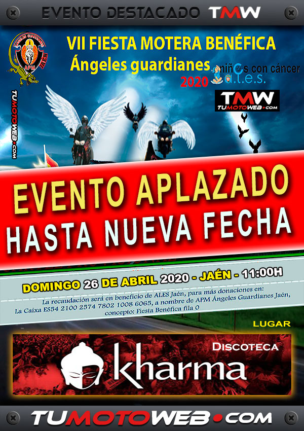 EVENTO APLAZADO | VII Fiesta Motera Benéfica Ángeles Guardianes Jaén 2020