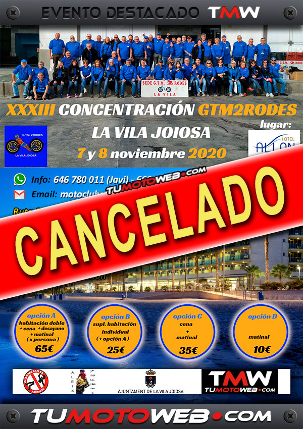 EVENTO CANCELADO | XXXIII Concentración Motera La Vila Joiosa 2020