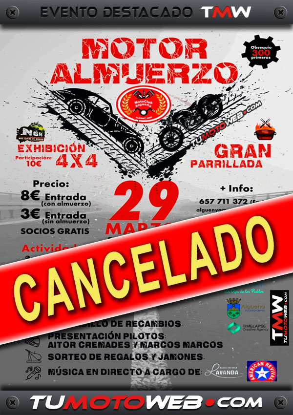 EVENTO CANCELADO | V Motor Almuerzo Algueña 2020