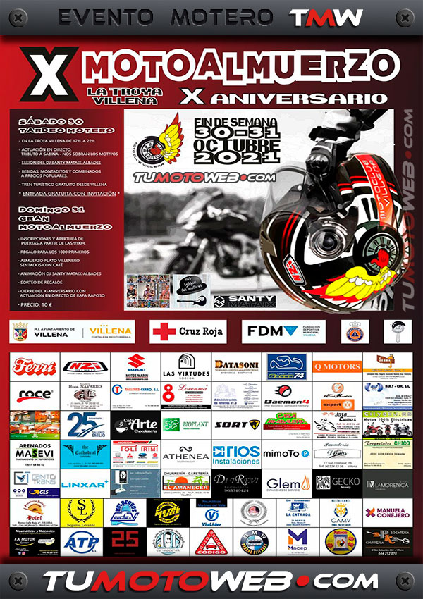 X Aniversario Motoalmuerzo Ciudad de Villena 2021