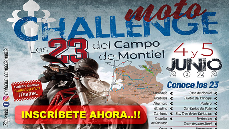 Te gusta el Mototurismo, la naturaleza y los retos? Moto Challenge Los 23 del Campo de Montiel 2022 - TUMOTOWEB.COM | Eventos Moteros TUMOTOWEB.COM | Eventos Moteros