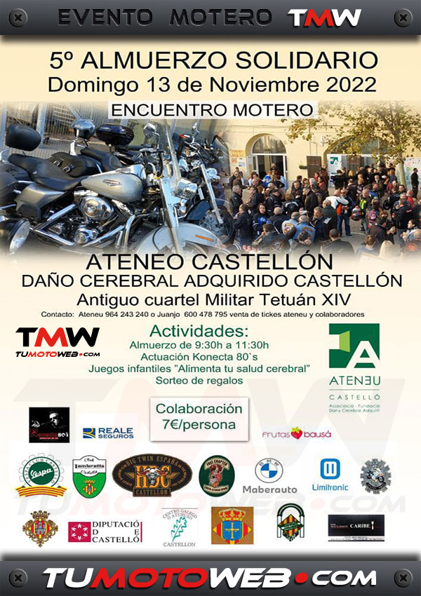 V Encuentro Motero Solidario Ateneu Castelló 2022