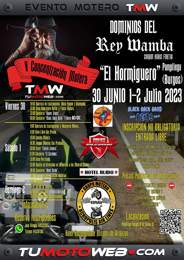 V Concentración Motera Dominios del Rey Wamba 2023
