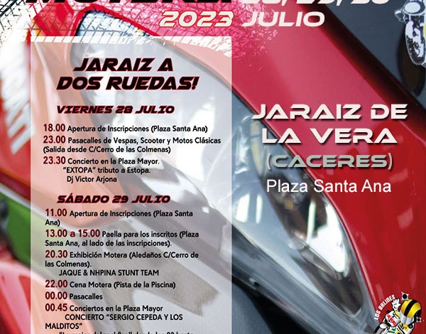 V Concentración Motera Jaraíz A 2 Ruedas 2023