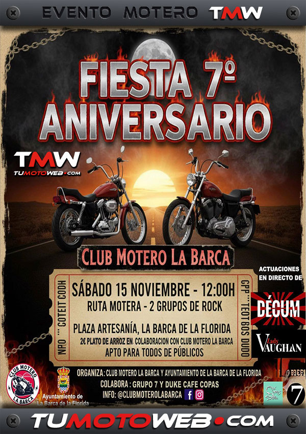 VII Fiesta Aniversario Club Motero La Barca 2025